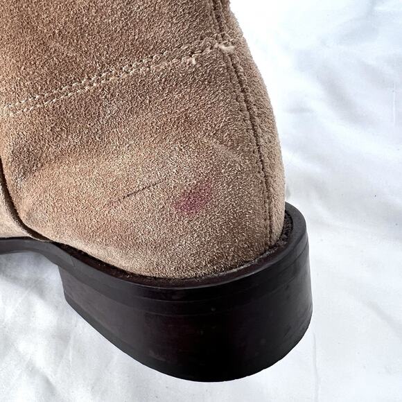 Coach Arianna Light Brown Suede Fringe Over the Calf Riding Boots Womens 6 - Picture 10 of 14